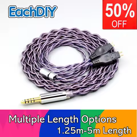 Type2 1.8mm 140 cores litz 7N OCC Headphone Earphone Cable For Sennheiser HD580 HD600 HD650 HDxxx HD