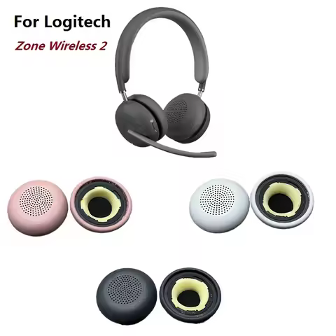 Original Ear Pads For Logitech Zone wireless 2 Office Business Headphones Replacement Earmuffs Ear p
