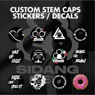 Stem Cap Sticker Decals for Fixed Gear Roadbike MTB