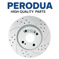 (1-PAIR) THAILAND QUALITY 234MM PERODUA MYVI 2005-2011 ORIGINAL DRILLED SLOTTED SPORT DISC ROTOR