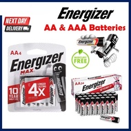 【SG SELLER】Energizer AA Battery (2-4pcs) Energizer MAX AA Alkaline Battery Original Sealed in Bliste