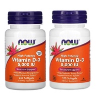 NOW Foods I Highest Potency Vitamin D3 I 5,000 IU - 120 240 Softgels (5000iu I D-3 I Strong Bone I Calcium Absorption )