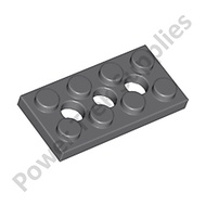 Bricks Tech - Plate 2 x 4 w/ 3 Holes - 3709 3709b