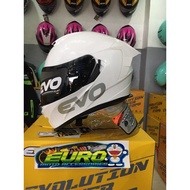 Gt Pro Glossy White Evo Helmet (Fullface dualvisor)