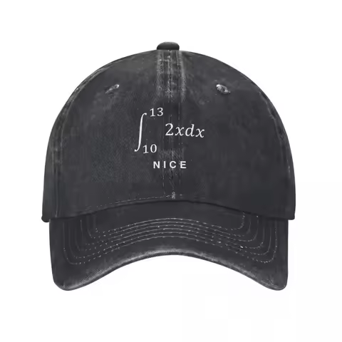 integrate(2x dx) with limits 10 to 13 = 69 NICE - funny math design (dark) Baseball Cap designer cap