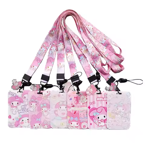 Cartoon Angle Neck Strap Cute Pink Lanyard for Key ID Card Gym Charm Strap Badge Holder DIY Hang Rop