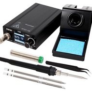Feita T12 Alat Kit Stasiun Besi Solder Elektronik dengan 3 Ujung Besi Solder 1 Dudukan Kawat Solder 