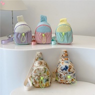 Kids Crossbody Small Sling Bag Girls Fanny Pack Colorblock Belt Bag Cute Backpack Purse Chest Bag fo