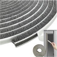 Self-Adhesive Suede Sealing Strip for Sliding Window and Door Frame, 16.5 Feet x 11/32 Inch, Gray