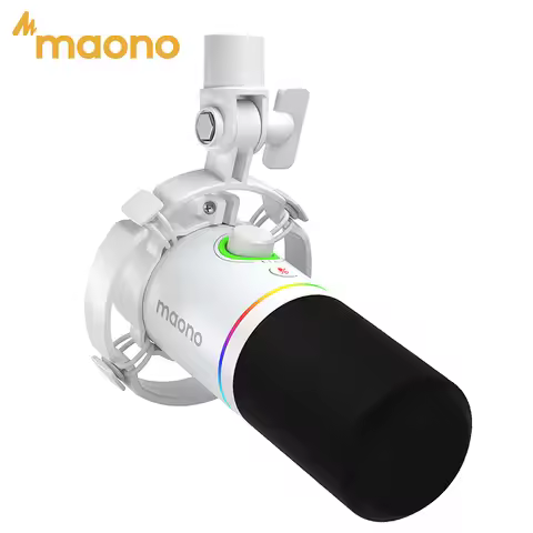 MAONO PD200X RGB Gaming Microphone Dynamic Microphone USB/XLR Dual Mode Microphone Podcast Mic RGB X