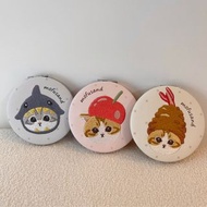 全新mofusand 日本代購人氣插畫師mofu sand shark cat鯊魚貓貓/車厘子/炸蝦糖果馬卡龍色刺繡摺鏡embroidery folded mirror