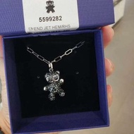 【全新現貨】施華洛世奇璀璨泰迪熊心動小熊項鍊女可愛鎖骨鏈施華洛世奇手鍊套裝