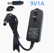 DC Adapter 9v 1A adapter 5.5X2.5mm สีดำ