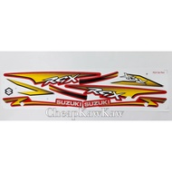 Suzuki RGX ( 1 ) Body Cover Set Stripe Sticker - Red / Yellow - Ready Stock