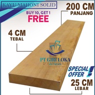 Papan Kayu Lembaran 2 Meter Jati Belanda Mahoni Ukuran Panjang 200cm