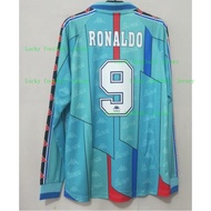 1996/97 Barcelona  Away Retro Soccer Jersey sleeved jersey football jersey Long Sleeves