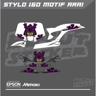 STYLO 160 TRANSPARENT STRIPING ARAI DESIGN