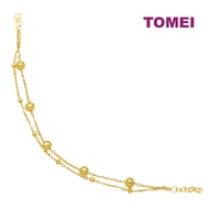 TOMEI Double-Strand Bead Bracelet, Yellow Gold 916