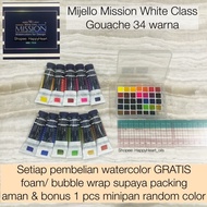 Dijual Mijello Mission White Class Gouache 34 warna share tube