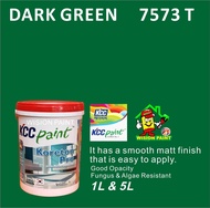 DARK GREEN 7573 T ( 1L or 5L ) KCC PAINT INTERIOR KORETON PRO PROFESSIONAL SERIES INTERIOR EMULSION 