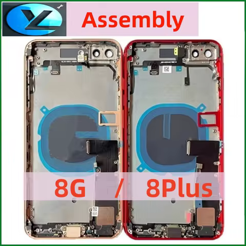 For iPhone 8 8 Plus Battery Back Cover,Middle Case,SIM Card Tray,Soft Case Cable Installation,For iP