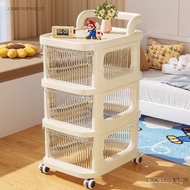 Portable Snack Cart Baby Toy Cream Storage Cabinet Baby Storage Rack Floor-standing Storage Rack RQ0