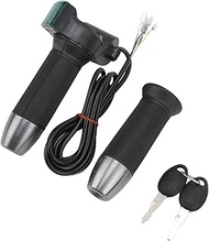 Electric Bike Handlebar Throttle Twist Grip with Digital Voltage Display, Universal 12V to 99V Twist