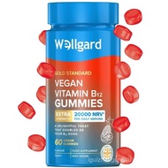 Wellgard Vegan B12 Gummies for Energy & Immunity, Chewable Vitamin B12 Supplement, B Vitamins, B12 V