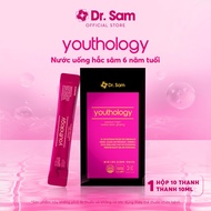 Dark Ginseng Drink Dr. Sam youthology With Korean Buckthorn, nano collagen &amp; Red Pomegranate For Healthy Glowing Skin - Box Of 10 Packs x 10ml