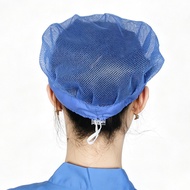 topi pantai topi Shengqi Anti-dust Work Cap Men Women Summer Breathable Mesh Cap Kitchen Workshop Ba