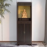 HY/💯Solid Wood Buddha Niche Altar Buddha Shrine Home Modern Style Altar Cabinet New Chinese Style Clothes Closet Buddha