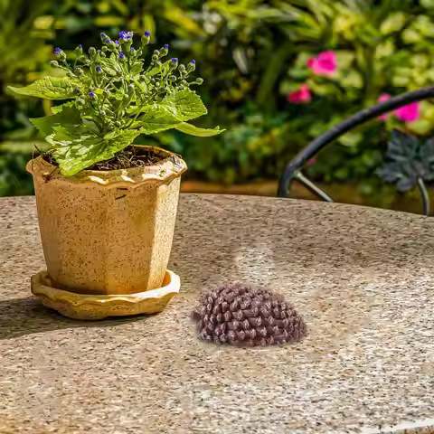 Pine Cone Shaped Outdoor Key Hider Box Resin Garden Decor Hidden Key Holder for Yard Front Porch Bac