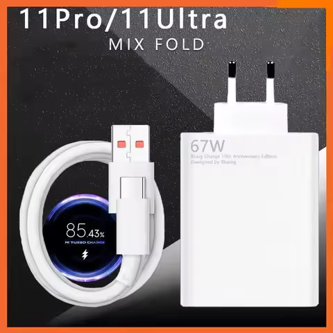For Xiaomi EU 67W Charger + Cable for Redmi Note 10 Pro Note 11 Pro 11 Pro+ 5G Note 11E Pro & Redmi 