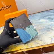 ✨全新💕Louis Vuitton 草間彌生聯名南瓜卡包M63144 Monogram Eclipse Reverse灰花南瓜印花，超薄小巧，卡片、交通卡、零錢都能放，實用方便