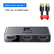 Baseus HDMI Splitter 4K 60Hz Bi-Direction HDMI Switch 1x2/2x1 HDR HDMI Audio Adapter for PS4 TV Box 