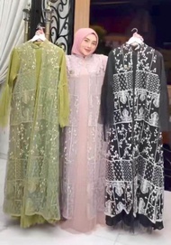 Gamis Shellasaukia brukat Tile blazer