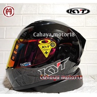 KYT R10 BLACK GLOSSY SPOILER 3D HELMET HANDSOME PACKAGE | FULL FACE