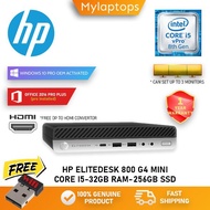 HP ELITEDESK 800 G3/G4 MICRO PC [INTEL CORE i5-8TH GEN / 16GB DDR4 RAM /256GB SSD] ULTRA SLIM / WIFI