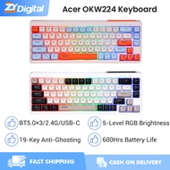 Acer OKW224 67Keys Tri-Mode Keyboard 2000mAhBattery 19-KeyRollover RGB Office Gaming