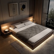 🇸🇬 ⚡ Nordic Tatami Bed Frame Wooden Bed Frame Solid Wood Bed Frame With Storage Bed Frame With Mattress Super Single/Queen/King Size Bed Frame