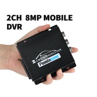 8MP AHD TVI DVR 2ch DVR car truck vehicle video record mobile DVR HDMI output 2CH MINI CVBS  with re