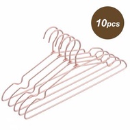 衣架大王 - 【10個裝】玫瑰金不鏽鋼衣架 无痕金属成人晾衫架 晾褲曬衫