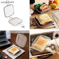 hin  Stainless Steel Sandwich Maker Baking Mold Bread toaster Breakfast Machine Bread nn