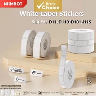 NIIMBOT D11/D110/D101/H1S White Label Stickers | Thermal Printer Compatible, Waterproof for Home