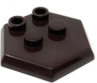 BrickArms Hex Minifigure Stand 4 Stud Dark Brown 5 Pack for Display, Military, Battle Scenes