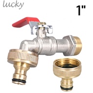 1inch BSPF Brass Fitting Hose Tap Faucet Water-Pipe Connector-Garden Adapter