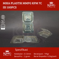100pcs Plastic Mica Weetan KPM 7C | Mika Cake Food Size 7C Inner size 6cm x 6cm Height 2.5cm price a