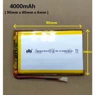 Rechargeable Battery 606090 Battery 4000mAh Li-Polymer 3.7V For Replacement Backup PowerBank Headset