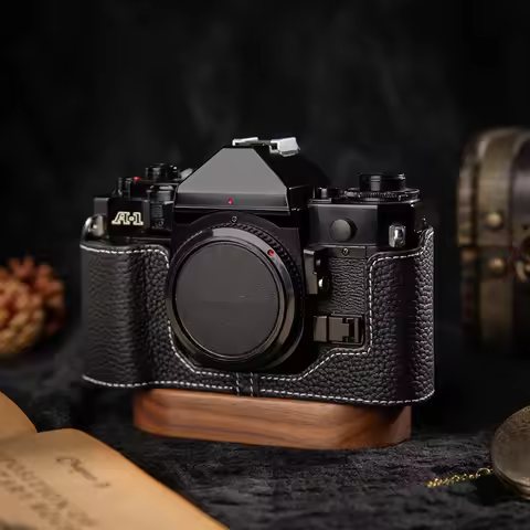 A1 Half Bag Retro AE1 Protective Case For Canon AE- 1 A-1 AE1 A1 Case A 1 Genuine Leather Half Case 