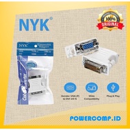 Converter NYK VGA to DVI 24+5 | Gender Changer VGA Female to DVI Male - VGA Female to DVI Male Adapt